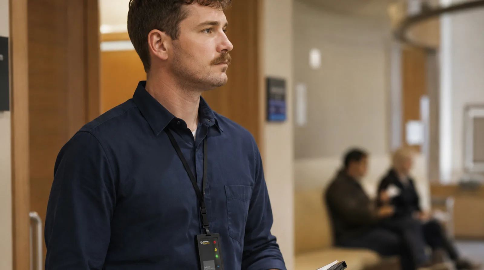 A court support officer in a contested hearing.